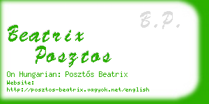 beatrix posztos business card